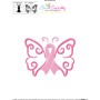 Breast Cancer Awareness Butterfly Embroidery Design Pattern-3