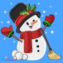 Christmas Snowman Applique Design Bundle-2