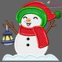 Christmas Snowman Applique Design Bundle-6