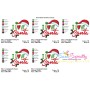 I Love Santa-2 Lettering Embroidery Design Pattern-2
