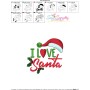 I Love Santa-2 Lettering Embroidery Design Pattern-3