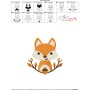 Fall Fox With Branches Embroidery Design Pattern-3