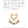 Fall Fox With Branches Applique Design Pattern-3