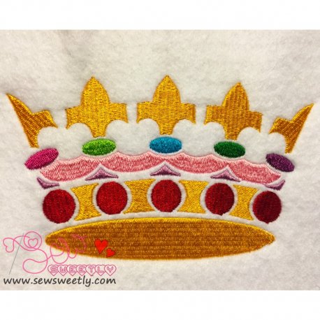Crown-1 Embroidery Design- 1