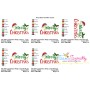 Merry Christmas Holly Leaves Lettering Embroidery Design Pattern-2