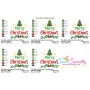 Merry Christmas Tree Lettering Embroidery Design Pattern-2