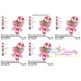Candy Cane Bow-2 Embroidery Design Pattern-2