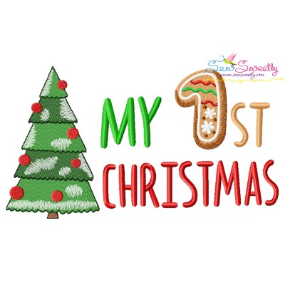 My 1st Christmas-2 Embroidery Design Pattern-1