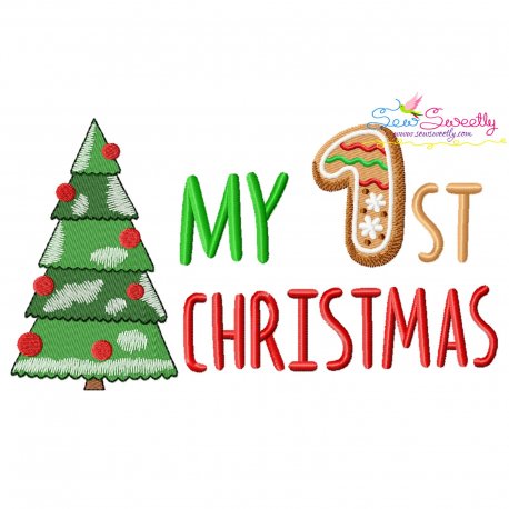 My 1st Christmas-2 Embroidery Design Pattern
