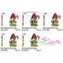 Christmas Gnome With Candy Cane Embroidery Design Pattern-2