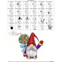 Christmas Gnome With Swirl Lollipop Candy Embroidery Design Pattern-3