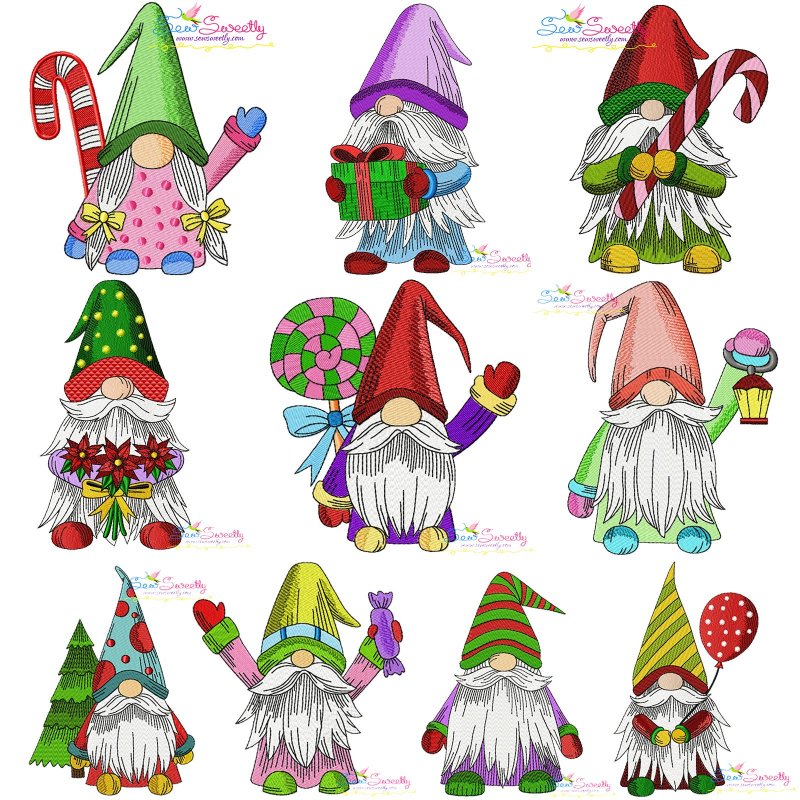 Gnome Christmas Embroidery Designs | Embroidery Shops