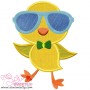 Chick Glasses Applique Design Pattern-2