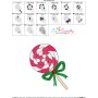 Swirl Lollipop Candy Ribbon Embroidery Design Pattern-3