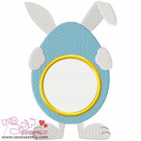 Bunny Monogram Embroidery Design Pattern-1