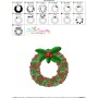 Christmas Wreath With Holly Leaves Embroidery Design Pattern-3