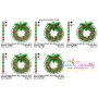 Christmas Wreath Hanger With Holly Leaves Embroidery Design Pattern-2