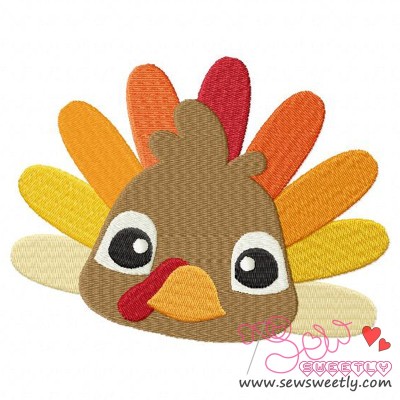 Big Eyed Turkey Embroidery Design Pattern-1