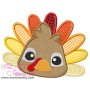 Big Eyed Turkey Applique Design Pattern-1