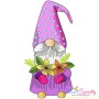 Gnome With Flowers-10 Embroidery Design Pattern-1