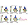 Gnome With Flowers-3 Embroidery Design Pattern-2
