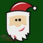 Cartoon Santa Claus Head Embroidery Design Pattern-1