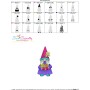 Gnome With Flowers-1 Embroidery Design Pattern-3