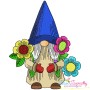 Gnomes With Flowers Embroidery Design Bundle-4