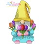 Gnomes With Flowers Embroidery Design Bundle-9