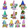 Gnomes With Flowers Embroidery Design Bundle- 1
