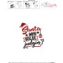 Santa Why You Be Judgin Christmas Lettering Embroidery Design Pattern-3
