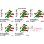 Merry RexMas Dinosaur Christmas Lettering Embroidery Design Pattern-2