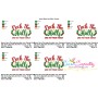 Deck The Halls And Not Your Family Christmas Lettering Embroidery Design Pattern-2