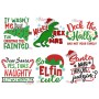 Funny Christmas Lettering Embroidery Design Bundle-1