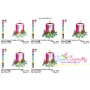 Christmas Candle-4 Light Fill Embroidery Design Pattern-2