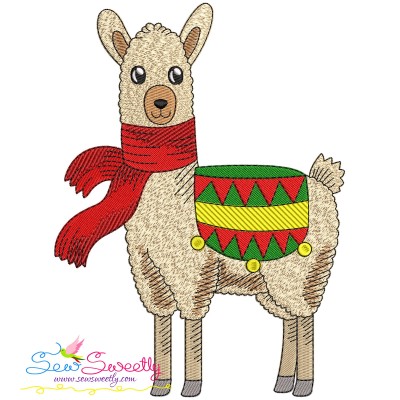 Christmas Llama-6 Embroidery Design Pattern-1