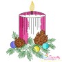 Christmas Candles Light Fill Embroidery Design Bundle-5