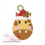 Christmas Giraffe Face Embroidery Design Pattern-1