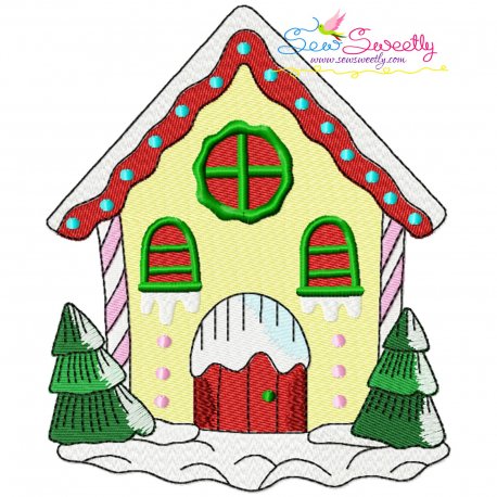 Christmas House-5 Embroidery Design Pattern