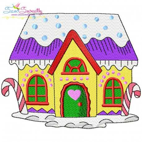 Christmas House-4 Embroidery Design Pattern-1