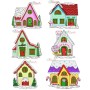Christmas Houses Embroidery Design Bundle-1