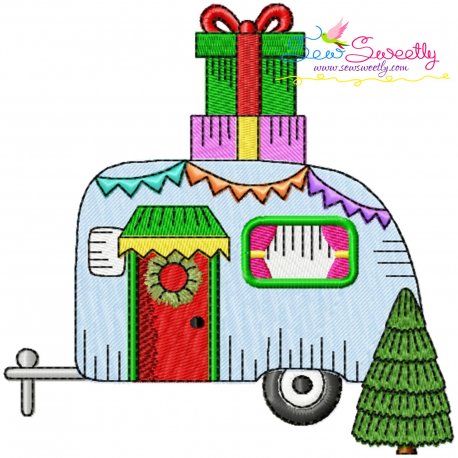 Christmas Caravan-4 Embroidery Design Pattern