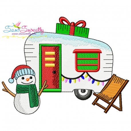 Christmas Caravan-3 Embroidery Design Pattern