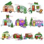 Christmas Caravans Embroidery Design Bundle-1