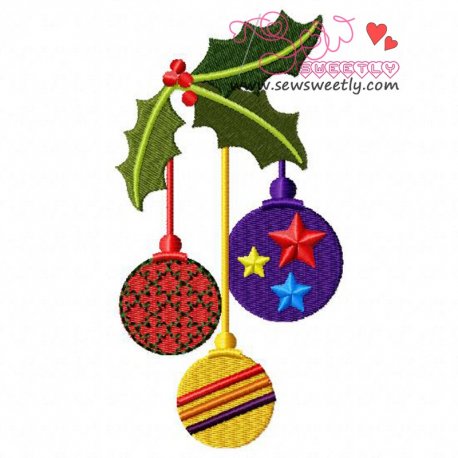 Christmas Ornaments-1 Embroidery Design Pattern-1