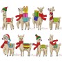 Christmas Llamas Embroidery Design Bundle-1
