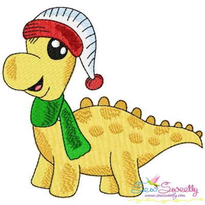 Christmas Dinosaur-3 Embroidery Design Pattern-1