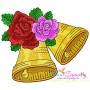 Christmas Bells And Roses Embroidery Design Pattern-1
