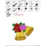 Christmas Bells And Roses Embroidery Design Pattern-3