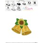Christmas Bells And Sunflower Embroidery Design Pattern-3